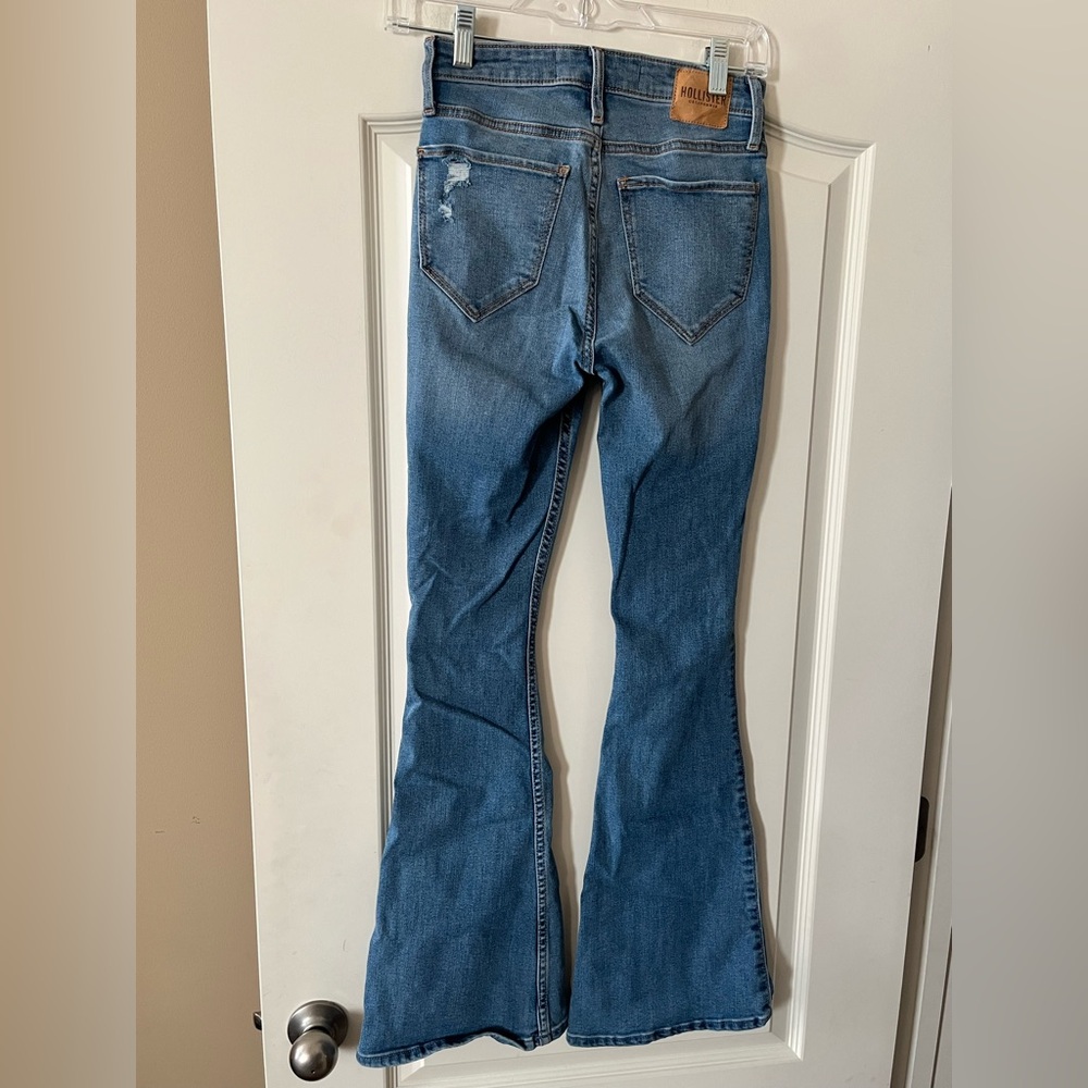 Hollister Vintage Flare Distressed Soft Stretch Medium Was Women's Jeans Size 1 - Picture 5 of 16